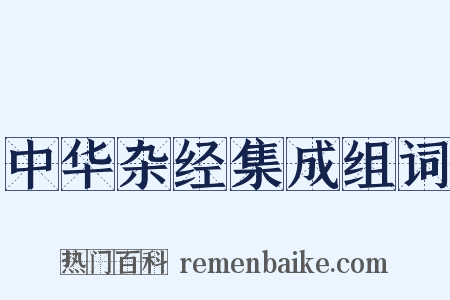中华杂经集成组词是什么意思的图片